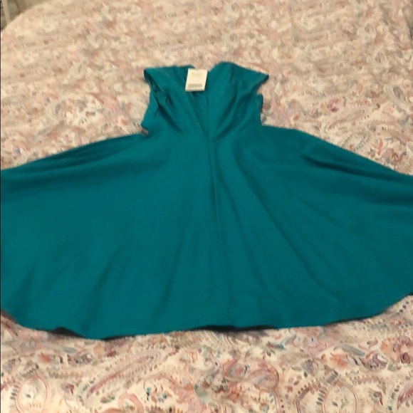 Teal A-line dress - Picture 2 of 2